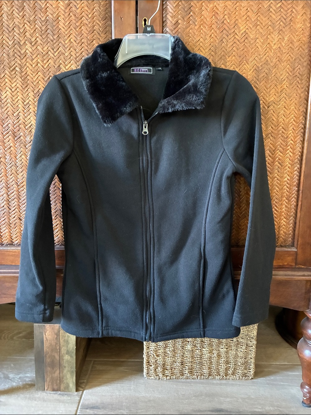 Black Faux-Fur Jacket -